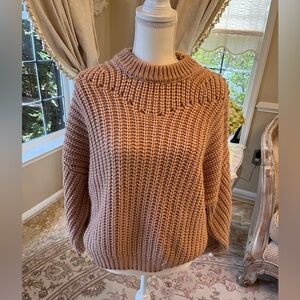 Elodie Knitted sweater peach, coral size large pre-owned